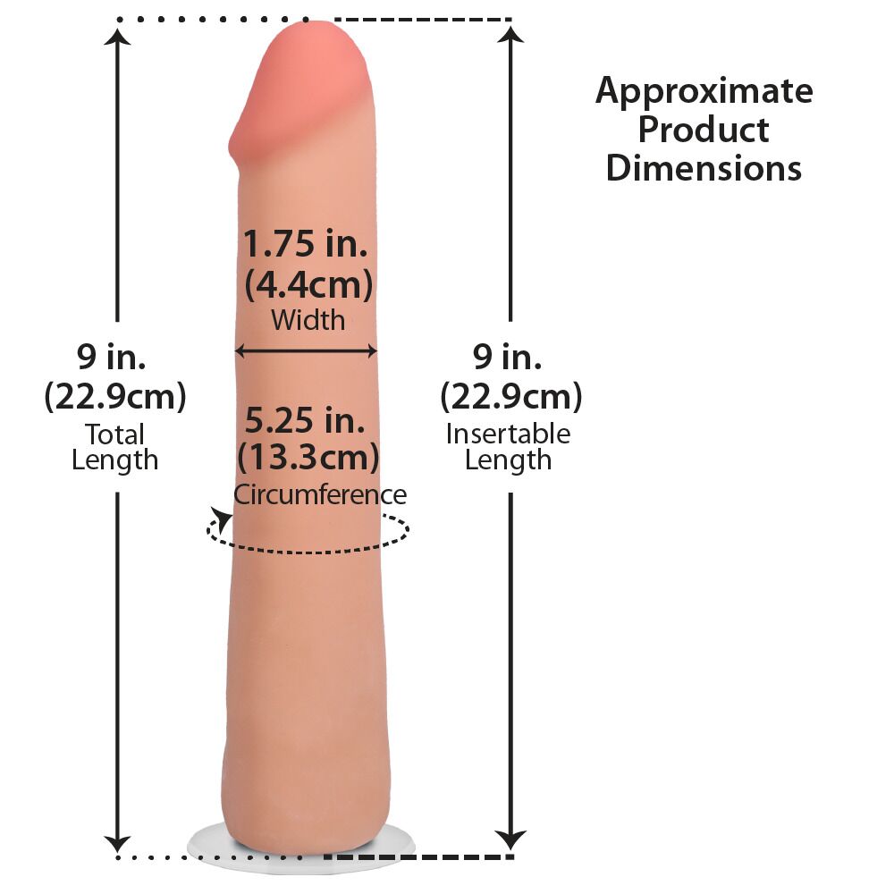 Фаллоимитатор Doc Johnson The Realistic Cock ULTRASKYN - 9 Inch Vanilla