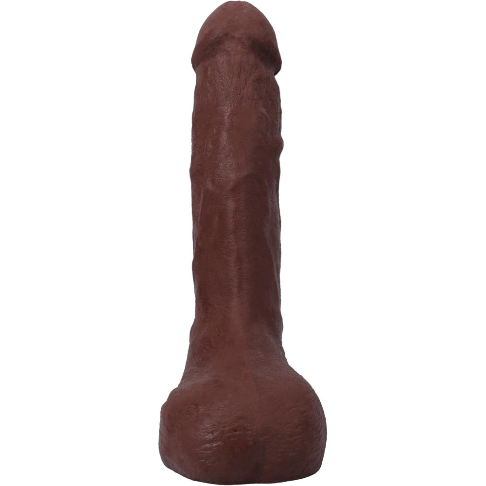 Кончающий фаллоимитатор Doc Johnson The Realistic Cock ULTRASKYN - Squirting 9,5 Inch Chocolate