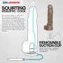 Кончающий фаллоимитатор Doc Johnson The Realistic Cock ULTRASKYN - Squirting 9,5 Inch Caramel