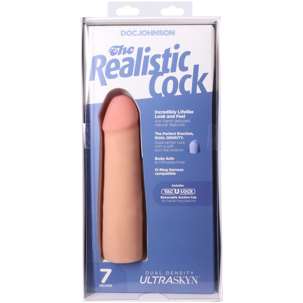 Фаллоимитатор Doc Johnson The Realistic Cock ULTRASKYN - 7 Inch Vanilla
