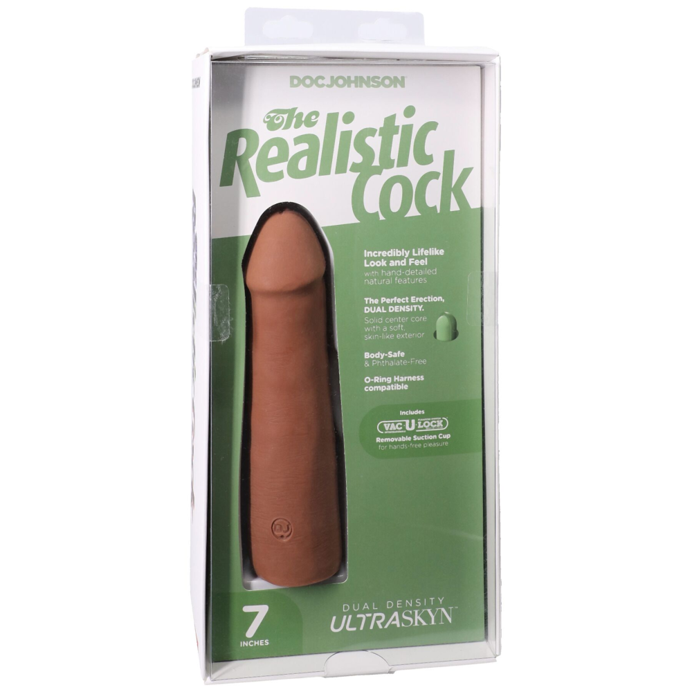 Фаллоимитатор Doc Johnson The Realistic Cock ULTRASKYN - 7 Inch Caramel