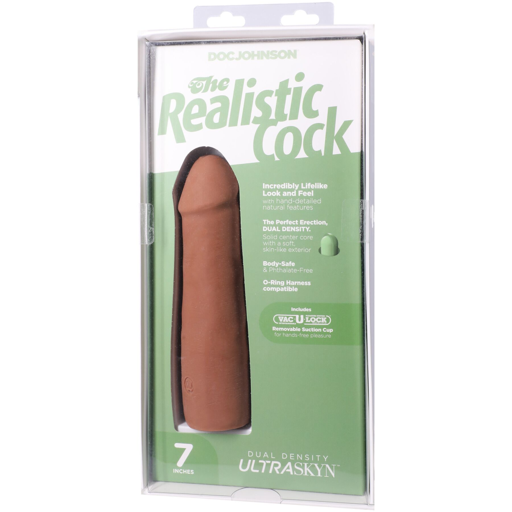 Фаллоимитатор Doc Johnson The Realistic Cock ULTRASKYN - 7 Inch Caramel