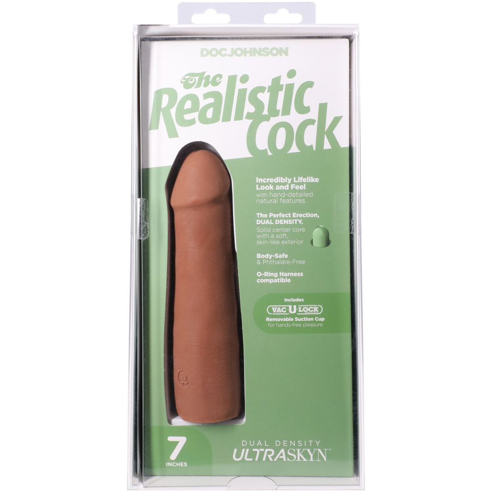 Фаллоимитатор Doc Johnson The Realistic Cock ULTRASKYN - 7 Inch Caramel