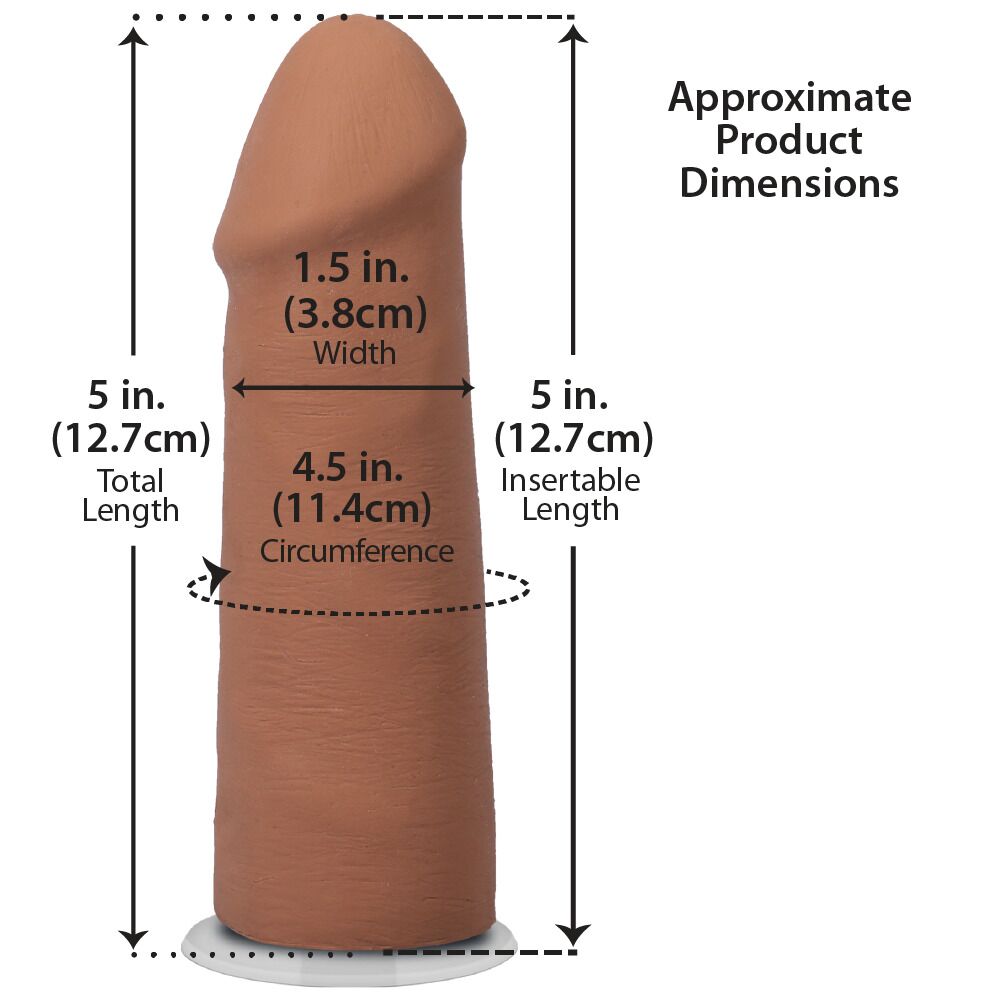 Фаллоимитатор Doc Johnson The Realistic Cock ULTRASKYN - 5 Inch Caramel