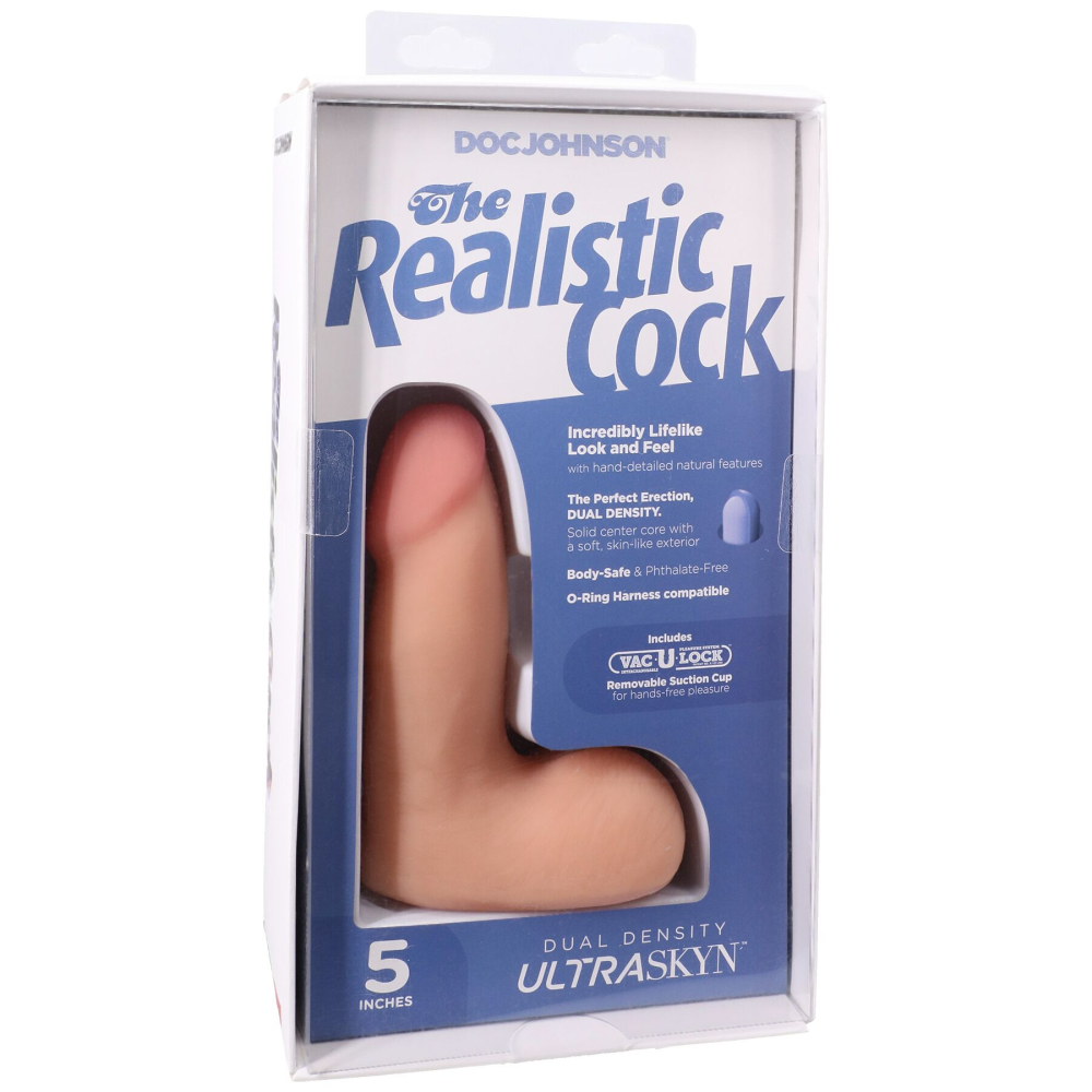 Фаллоимитатор Doc Johnson The Realistic Cock ULTRASKYN - 5 Inch with Balls Vanilla