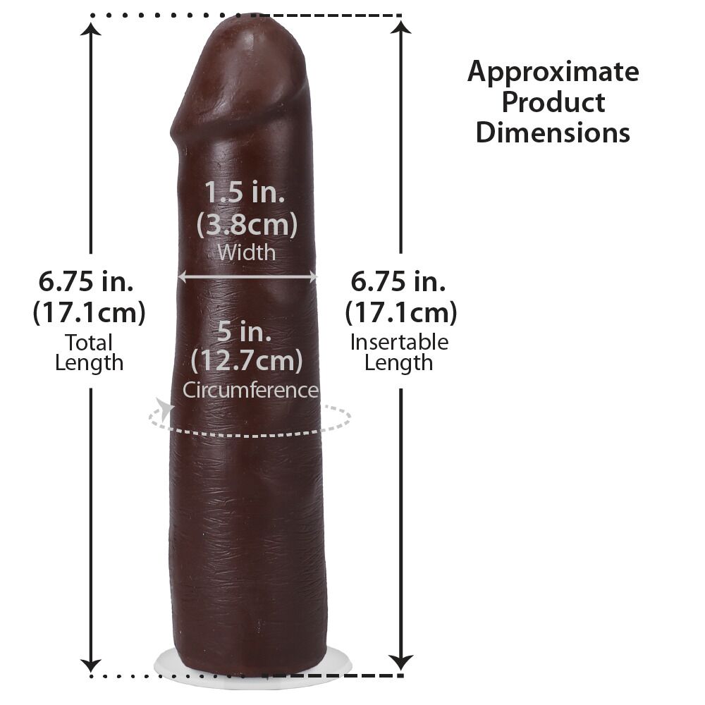 Фаллоимитатор Doc Johnson The Realistic Cock ULTRASKYN - 7 Inch Chocolate