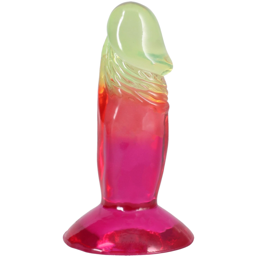 Дилдо Doc Johnson Crystal Jellies - 4.5 Inch Classic Dong - Rainbow
