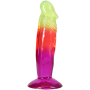Дилдо Doc Johnson Crystal Jellies - 6.5 Inch Classic Dong - Rainbow