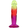 Дилдо Doc Johnson Crystal Jellies - 6.5 Inch Classic Dong - Rainbow