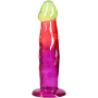 Дилдо Doc Johnson Crystal Jellies - 7.5 Inch Classic Dong - Rainbow