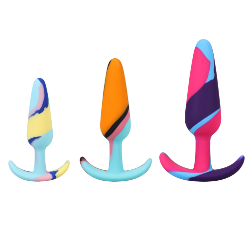Набор анальных пробок Doc Johnson Mood Naughty 1 Kaleidoscope Trainer Set