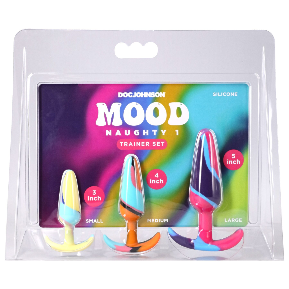 Набор анальных пробок Doc Johnson Mood Naughty 1 Kaleidoscope Trainer Set