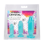 Набор анальных пробок Doc Johnson Crystal Jellies - Anal Starter Kit Teal (мятый и без вставки!!!)