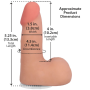Фаллоимитатор Doc Johnson The Realistic Cock ULTRASKYN - 5" with Balls Vanilla (надрыв упаковки!!!)