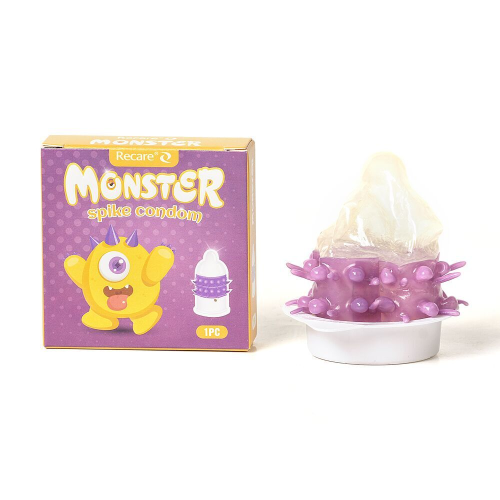 Насадка на член Recare Yellow Monster Spike Condom (мятая упаковка!!!)
