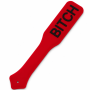 Пэддл DS Fetish с черной надписью Bitch, красный