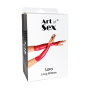 Виниловые митенки Art of Sex - Lora длинные, размер S, цвет черный с эффектом мокрого барахата