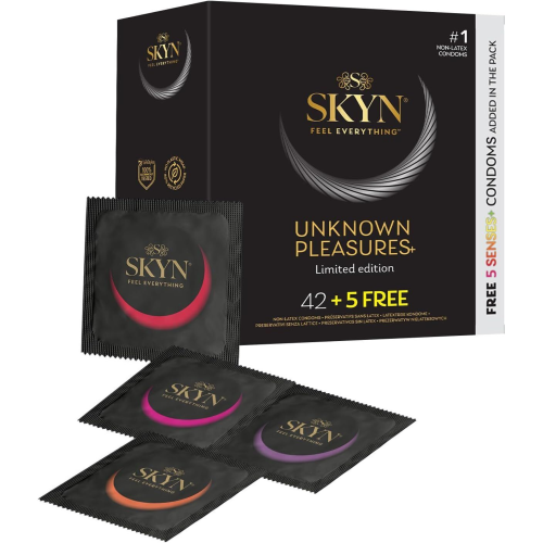 Безлатексные премиум-презервативы SKYN Unknown Pleasures 42+5 шт FREE (повреждена упаковка!!!)