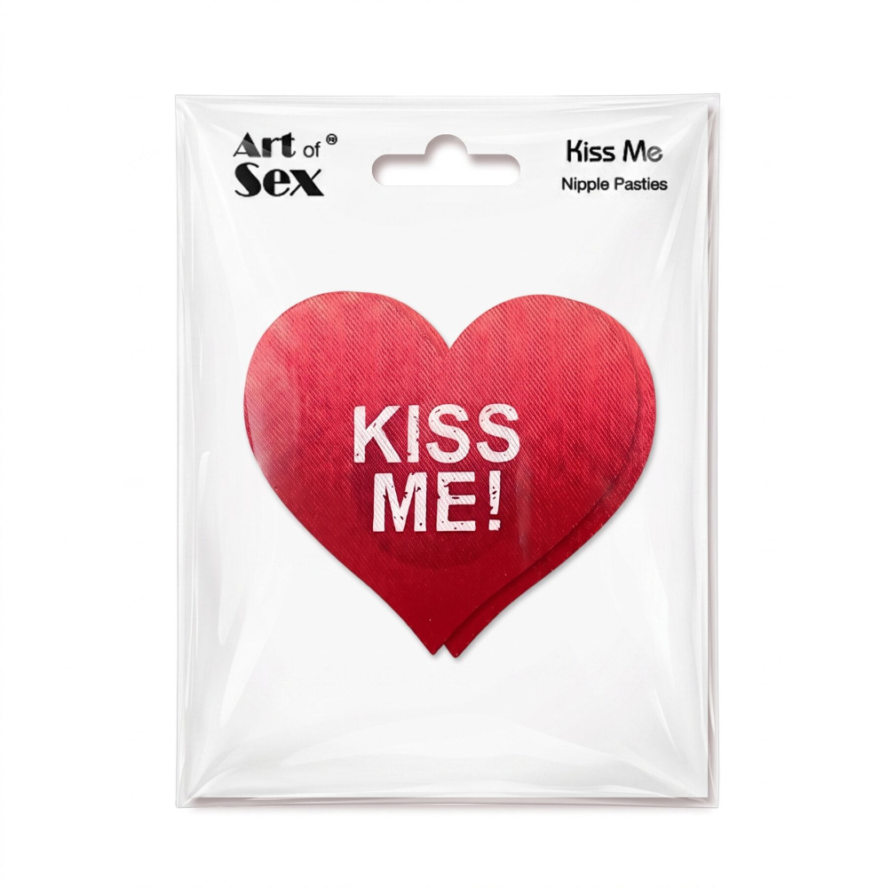 Пестис-сердечки Art of Sex - Kiss me, красный