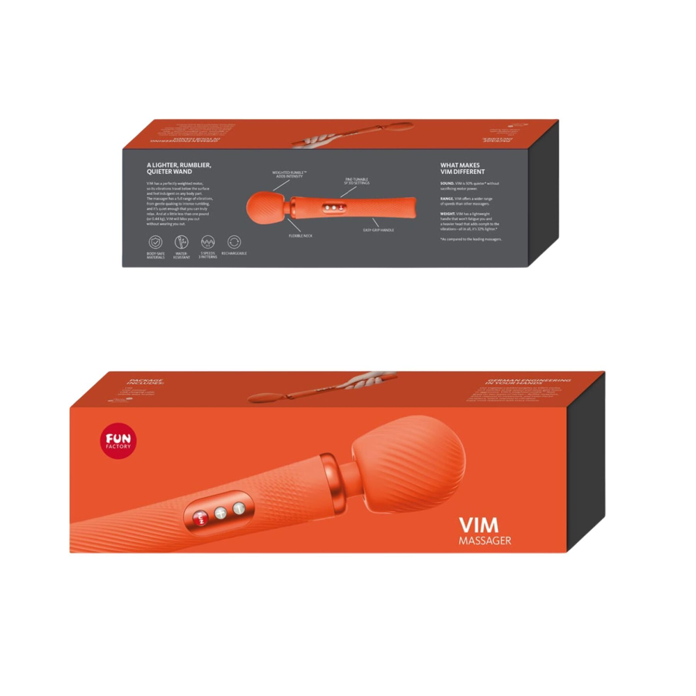 Вибромассажер Fun Factory VIM Vibrating Wand sunrise orange (мятая упаковка!!!)