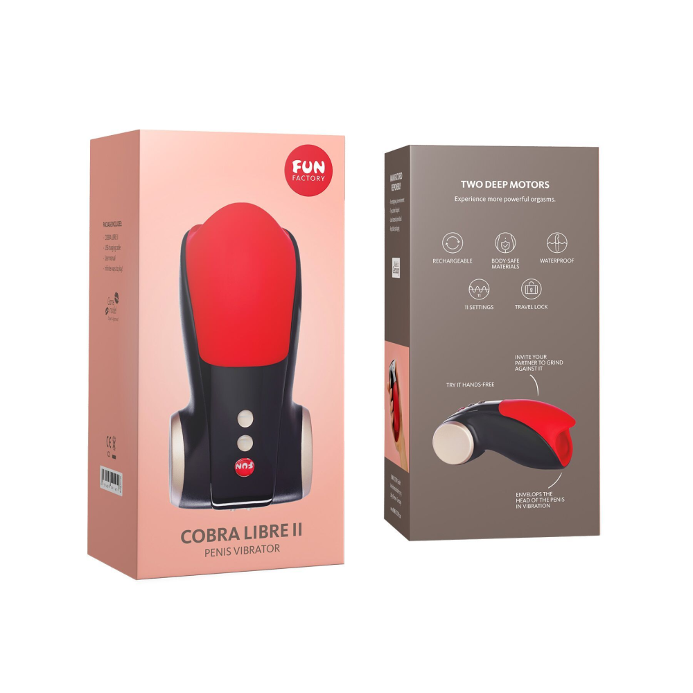 Мастурбатор для головки пениса Fun Factory COBRA LIBRE II black/red (мятая упаковка!!!)