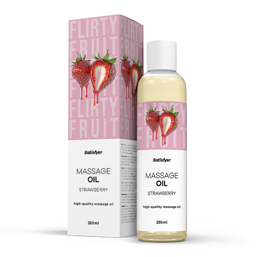 Распродажа!!! Массажное масло Satisfyer Massage Oil Strawberry 250 мл (срок 30.04.2027)