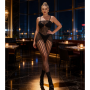 Комбинезон сетка с узором из линий Star Night на бретельках, черный, OS (S-L)