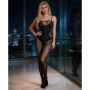 Комбинезон сетка Star Night с интимным вырезом, черный, OS (S-L)