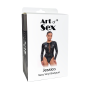 Виниловое боди с рукавами Art of Sex - Jessica, с эффектом голограммы, размер S