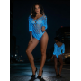 Боди сетка Star Night в крупную сетку, светится в темноте, черное, OS (S–L)