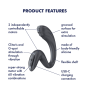 Вагинально-клиторальный вибратор Satisfyer G for Goddess 3 Dark Grey, 2 мотора