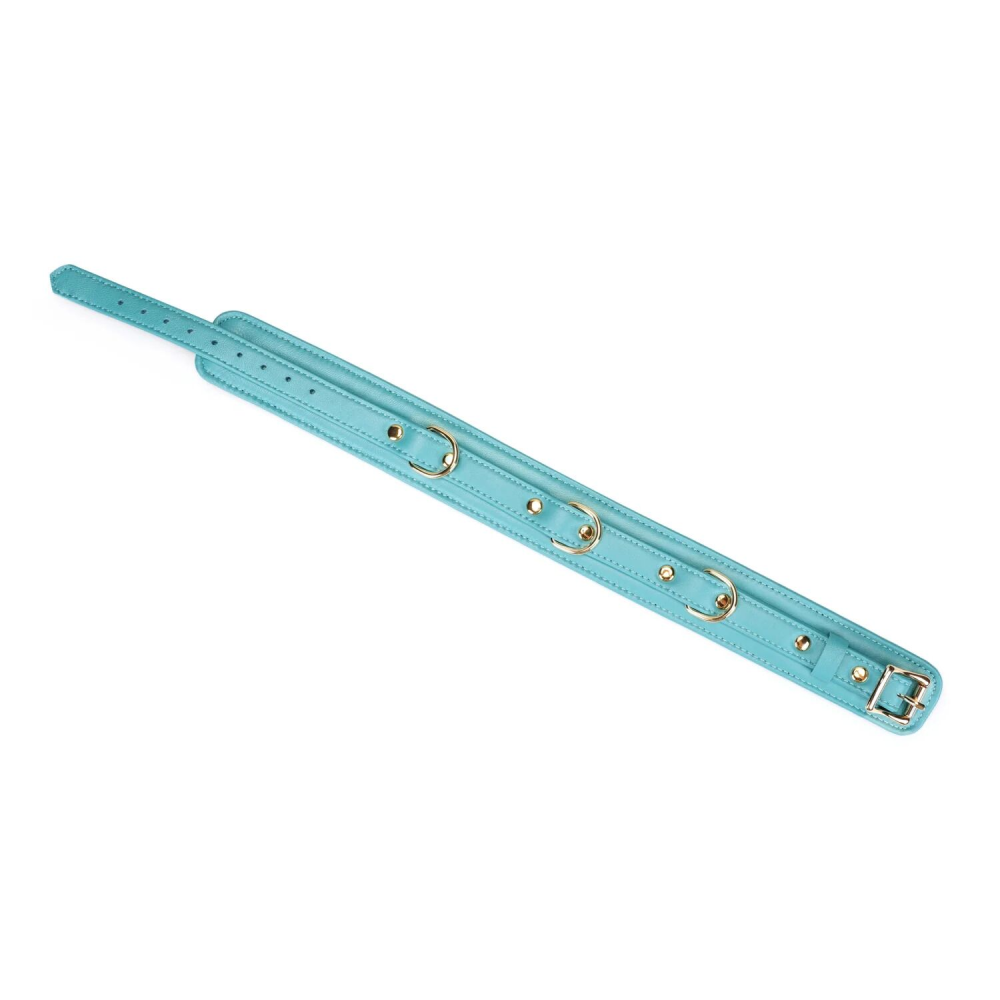 Ошейник с поводком Liebe Seele Blue Lamb Leather Collar with Velvet Lining