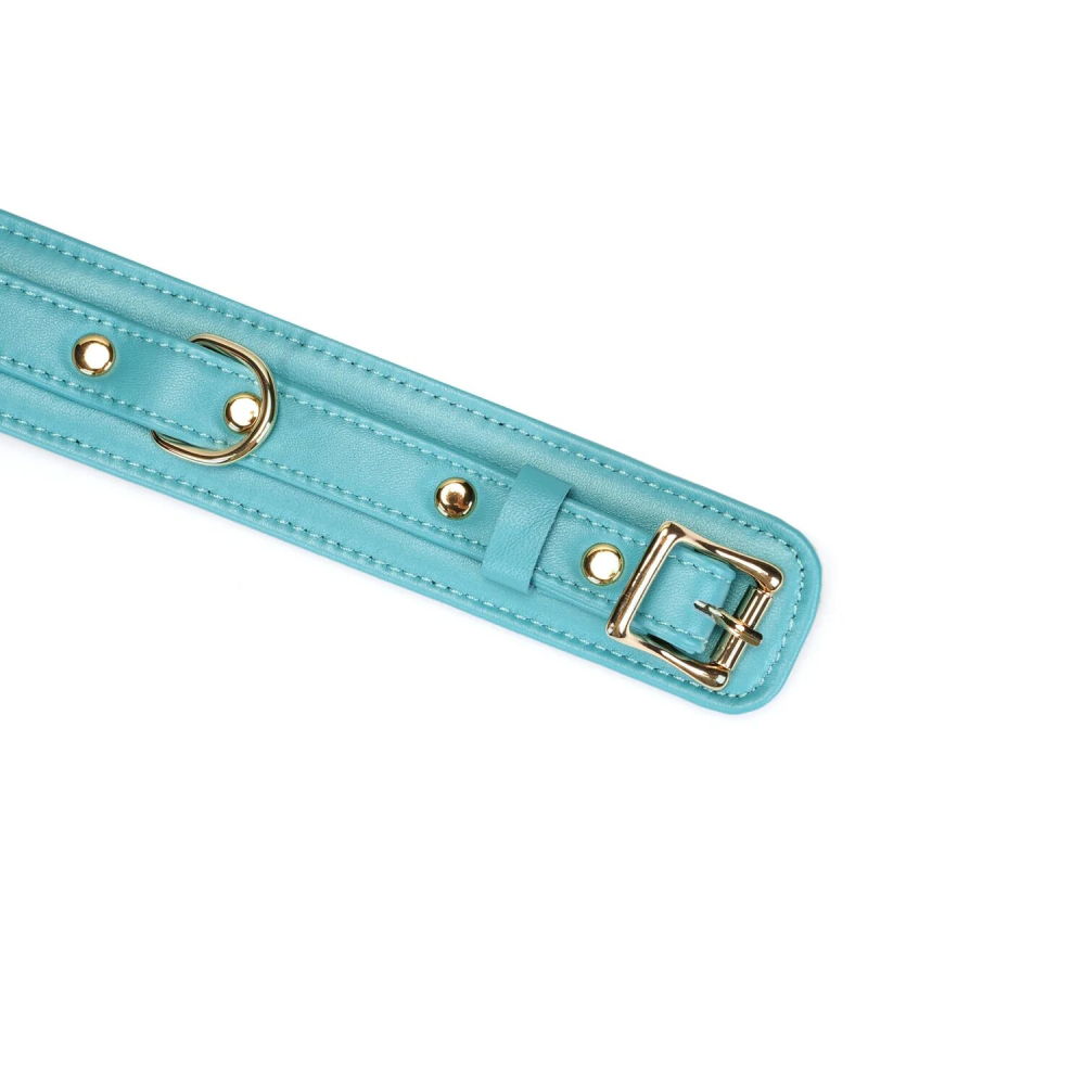 Ошейник с поводком Liebe Seele Blue Lamb Leather Collar with Velvet Lining