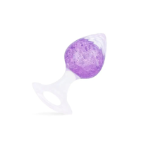 Анальная пробка Liebe Seele Heart-shaped Crystal Anal Plug - Purple Medium