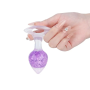 Анальная пробка Liebe Seele Heart-shaped Crystal Anal Plug - Purple Medium