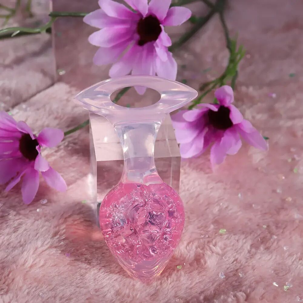 Анальная пробка Liebe Seele Heart-shaped Crystal Anal Plug - Pink Medium