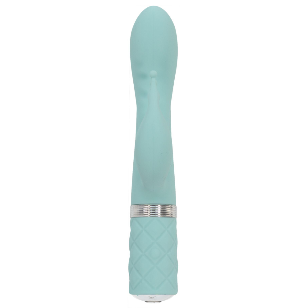 Роскошный вибратор-кролик Pillow Talk - Kinky Teal с кристаллом Сваровски, мощный