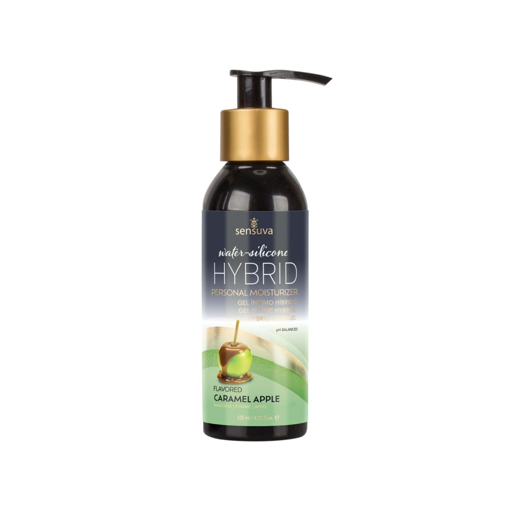 Смазка водно-силиконовая Sensuva Hybrid Caramel Apple (125 мл) без сахара, можно для оральных ласк