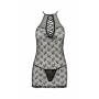 Полупрозрачная сорочка Passion AZALIA CHEMISE XXL/XXXL, black