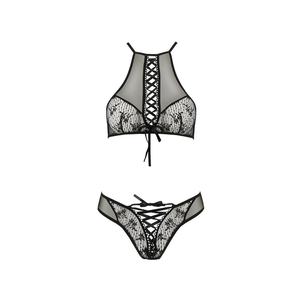 Эротический комплект Passion AZALIA SET XXL/XXXL, black