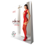 Ажурный бодистокинг с чулками Passion BS082 red