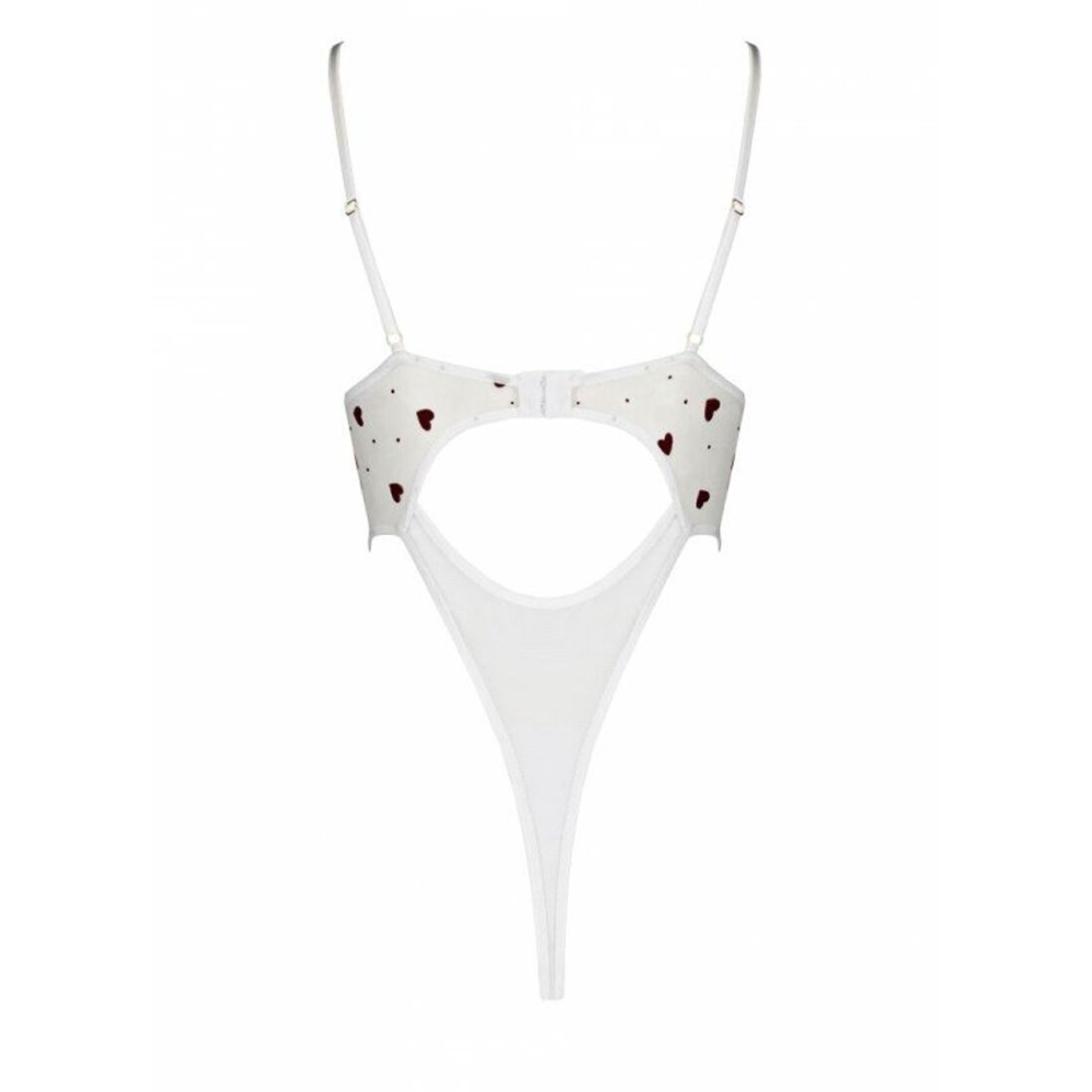 Эротическое боди с рисунком Passion LOVELIA BODY S/M, white