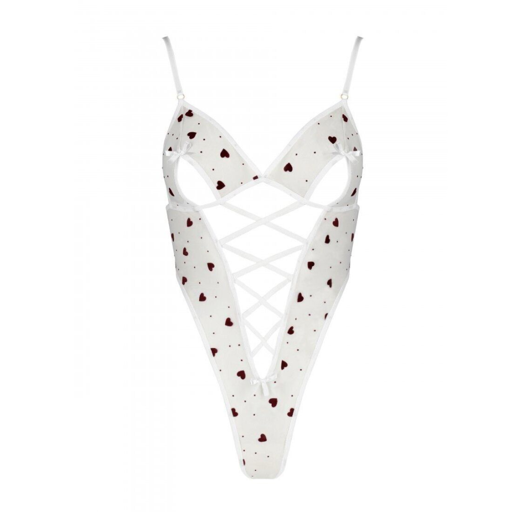 Эротическое боди с рисунком Passion LOVELIA BODY XXL/XXXL, white