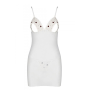 Сорочка с вырезами на груди, стринги Passion LOVELIA CHEMISE XXL/XXXL, white