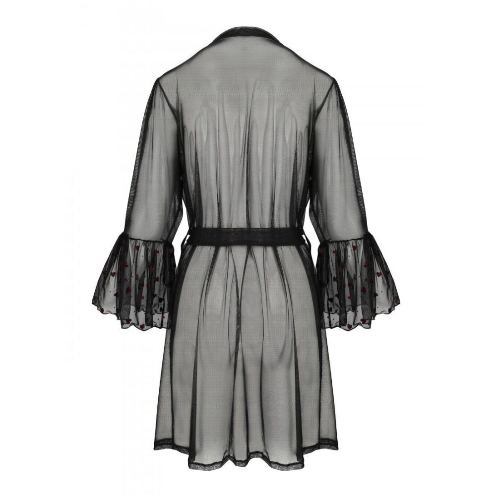 Воздушный пеньюар Passion LOVELIA PEIGNOIR L/XL, black