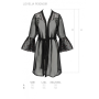 Воздушный пеньюар Passion LOVELIA PEIGNOIR L/XL, black