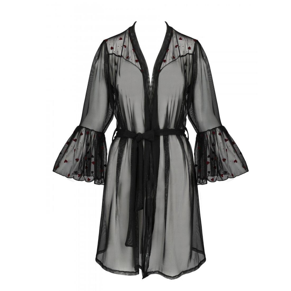 Воздушный пеньюар Passion LOVELIA PEIGNOIR S/M, black