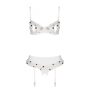 Сексуальный комплект с поясом для чулок Passion LOVELIA SET XXL/XXXL, white