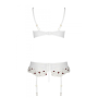Сексуальный комплект с поясом для чулок Passion LOVELIA SET XXL/XXXL, white