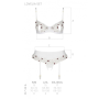 Сексуальный комплект с поясом для чулок Passion LOVELIA SET XXL/XXXL, white